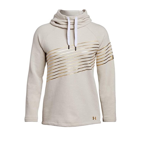 Under Armour Tops - ⭐️HP⭐️ Under armour women’s gold and cream hoodie